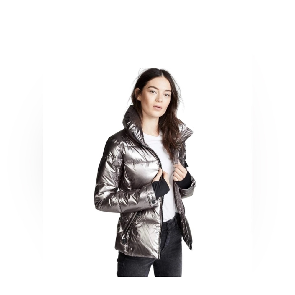 SAM. Freestyle Down Puffer Jacket Pyrite Silver Size Medium